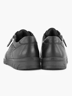 Medicus Zwarte Leren Comfort Sneaker-Dames Comfort Schoenen