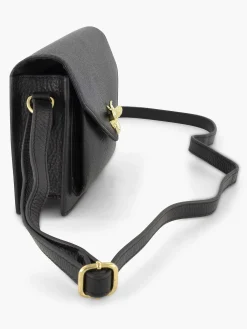 5th Avenue Zwarte Leren Schoudertas-Dames Online Exclusive Accessoires