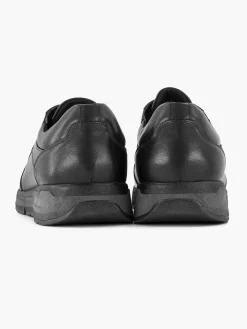 Gallus Zwarte Leren Sneaker-Heren Sneakers