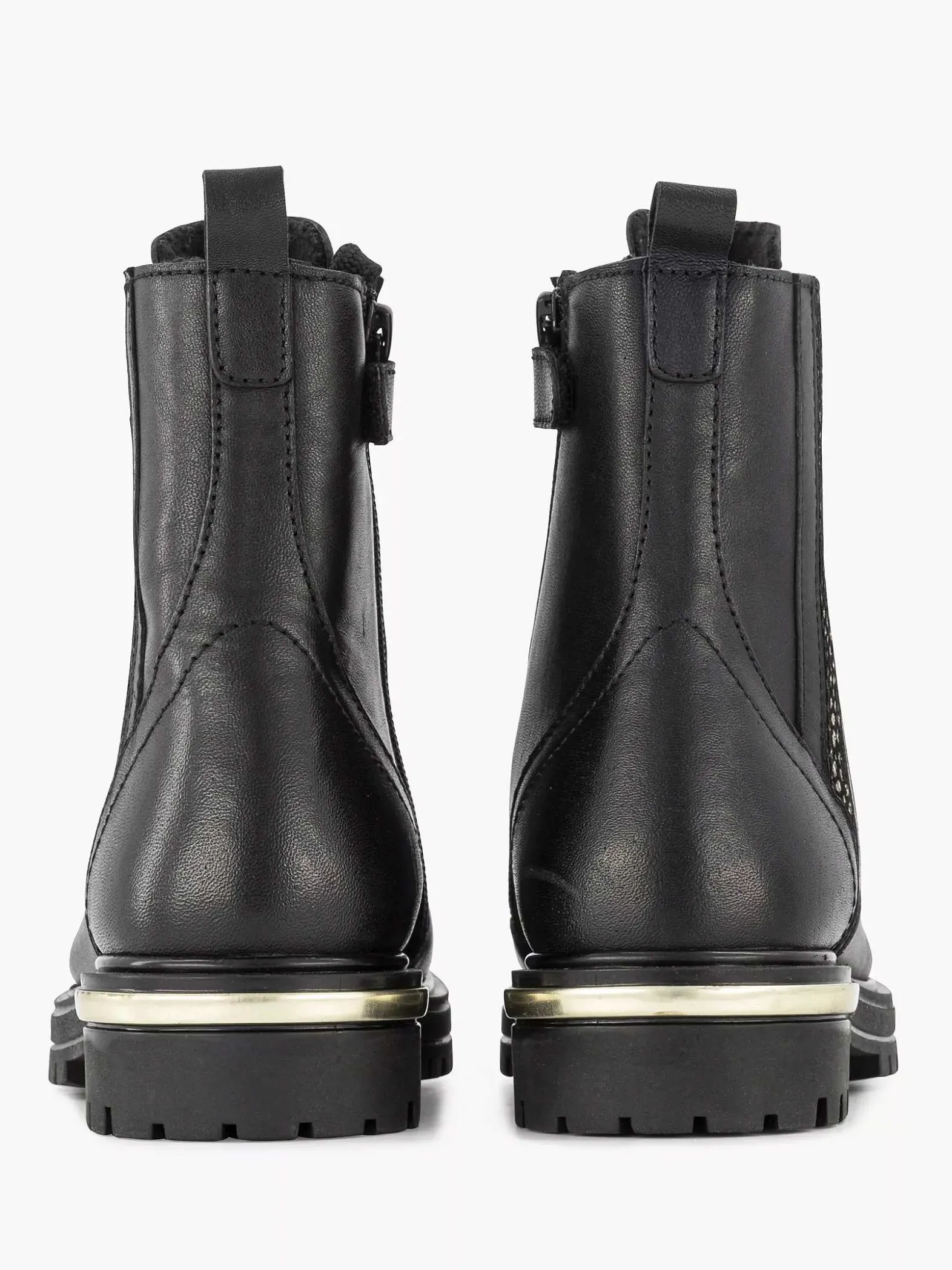 Limelight girl Zwarte Leren Veterboot-Kinderen Jongensschoenen