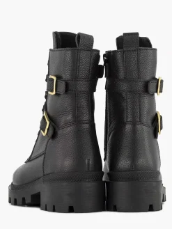 Limelight girl Zwarte Leren Veterboot-Kinderen Jongensschoenen