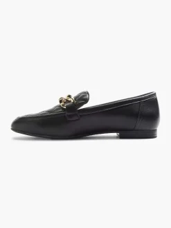 Graceland Zwarte Loafer Ketting-Dames Instappers