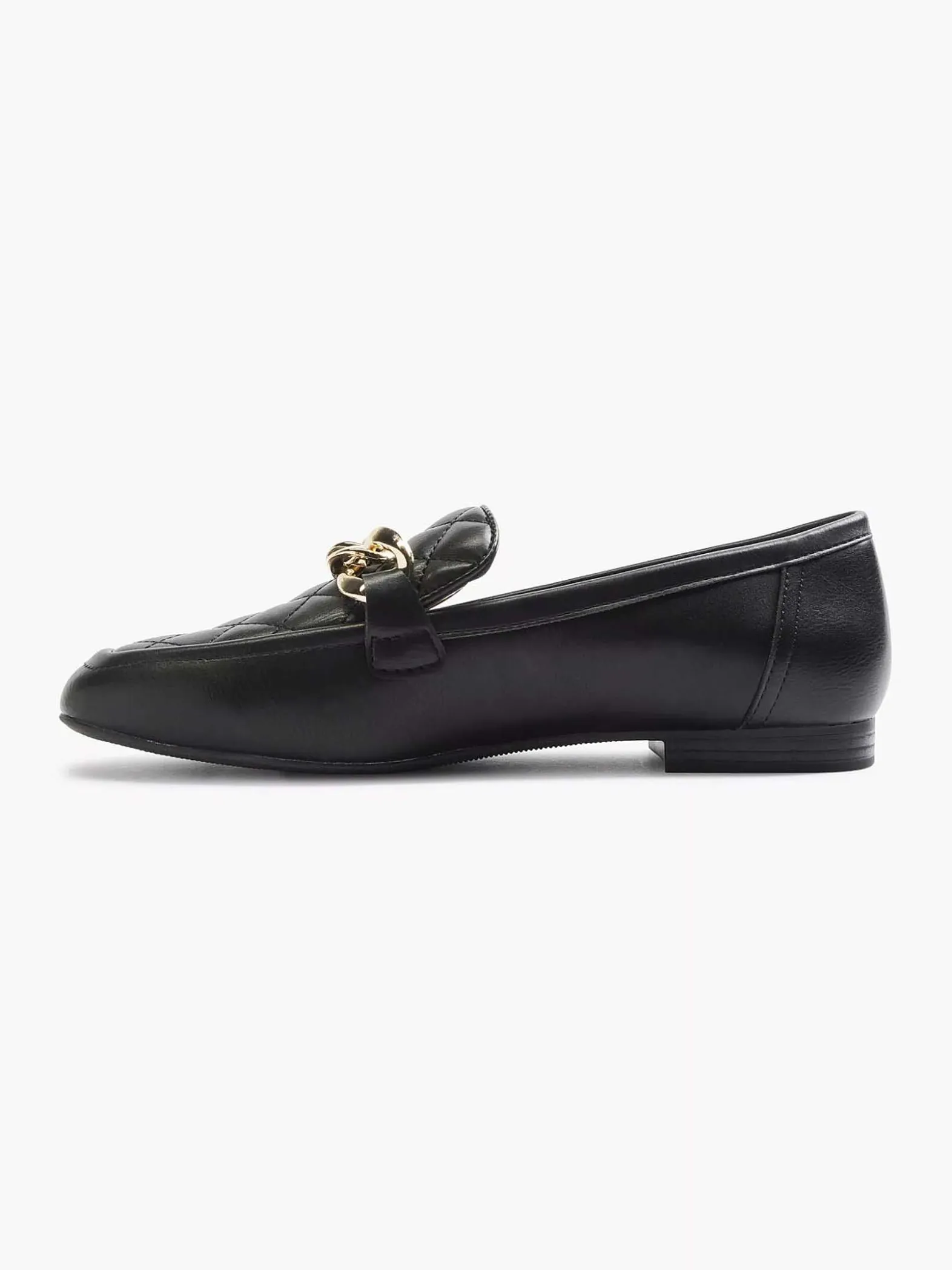 Graceland Zwarte Loafer Ketting-Dames Instappers