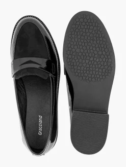 Graceland Zwarte Loafer Lak-Dames Instappers