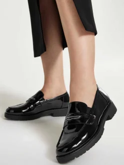 Graceland Zwarte Loafer Lak-Dames Instappers