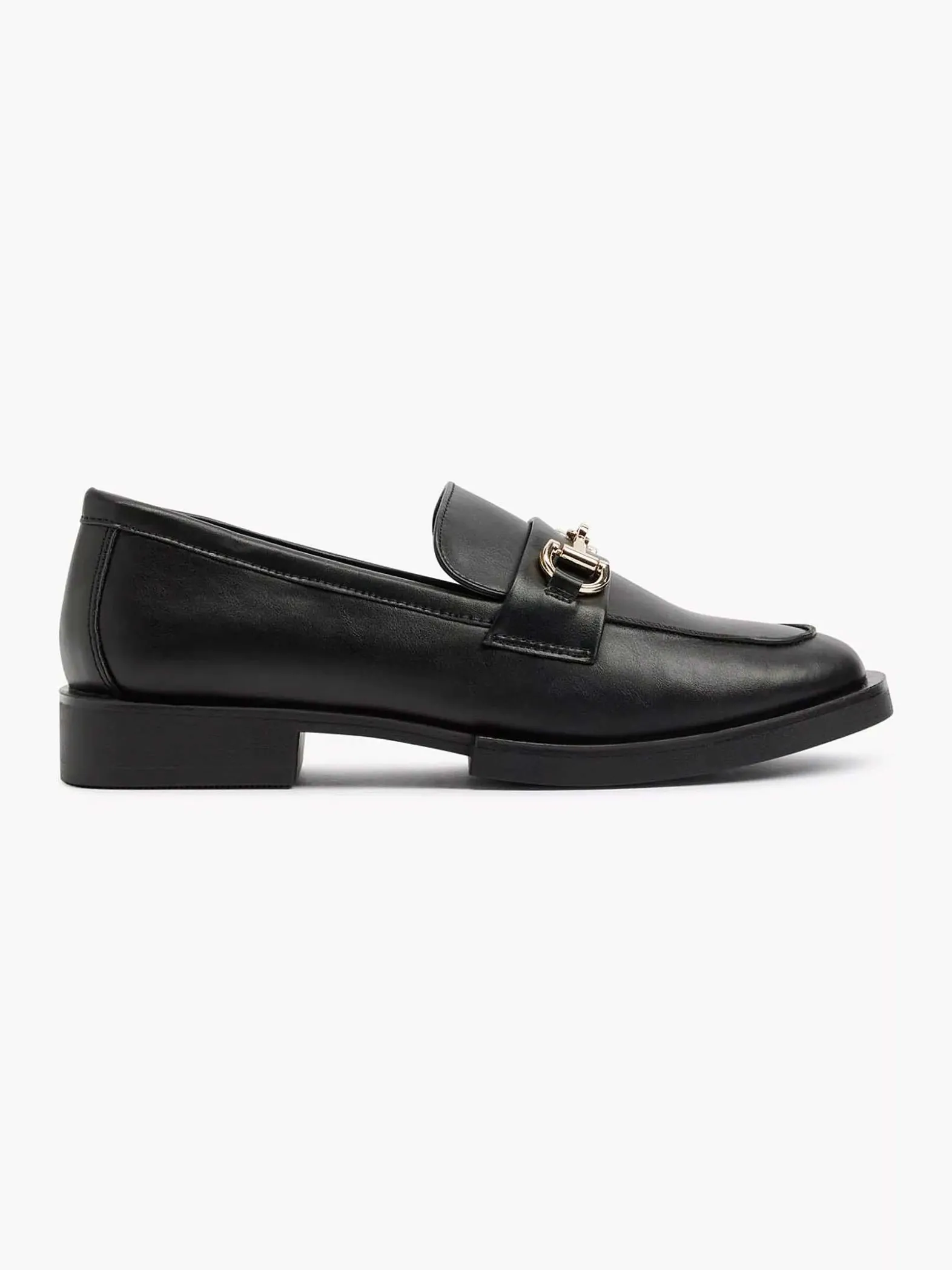 Graceland Zwarte Loafer Sierketting-Dames Instappers