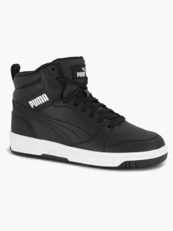 Puma Zwarte Rebound V6 Mid Wtr Jr-Kinderen Jongensschoenen