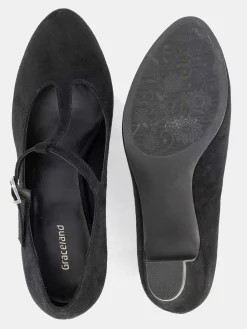 Graceland Zwarte Pump Gesp-Dames Hoge Hakken