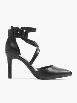 Graceland Zwarte Pump Gespsluiting-Dames Hoge Hakken