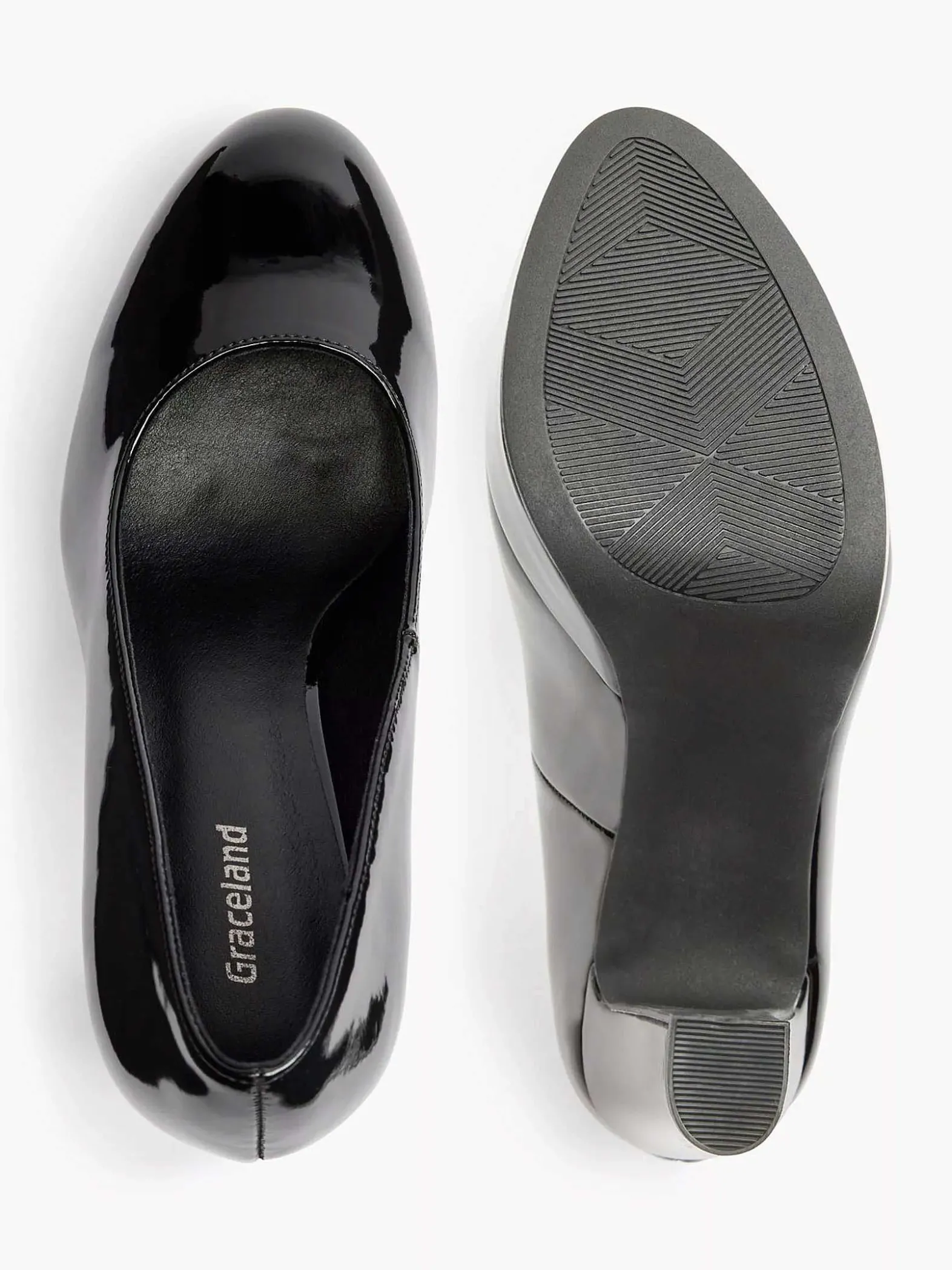 Graceland Zwarte Pump Lak-Dames Pumps