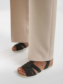 Easy Street Zwarte Sandaal-Dames Comfort Schoenen