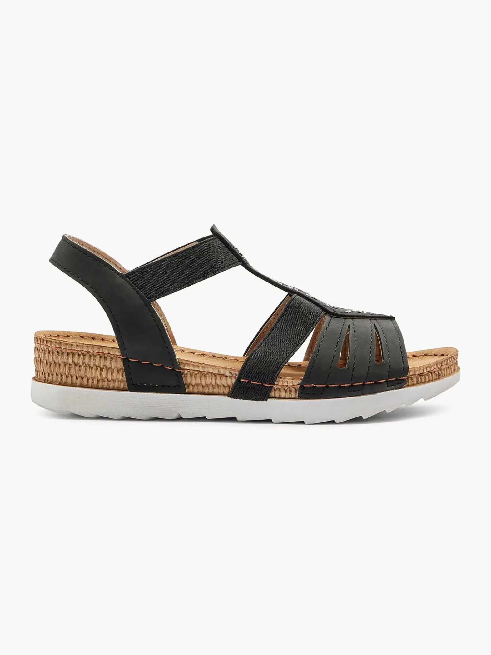 Easy Street Zwarte Sandaal-Dames Comfort Schoenen