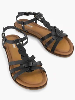 Graceland Zwarte Sandaal-Dames Sandalen