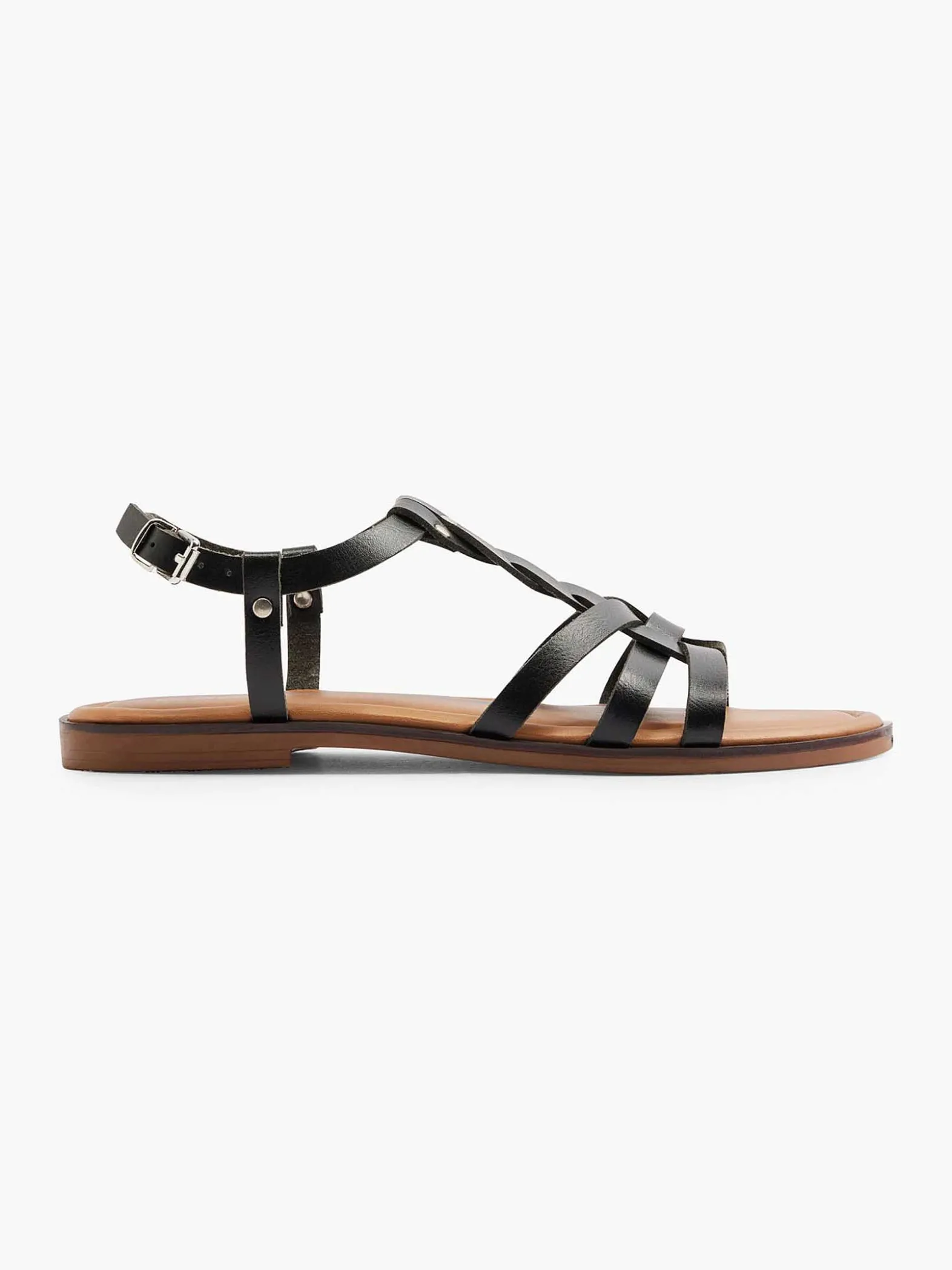 Graceland Zwarte Sandaal-Dames Sandalen