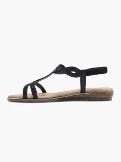 Graceland Zwarte Sandaal-Dames Sandalen