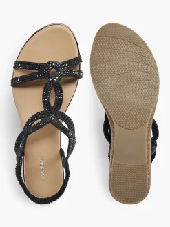 Graceland Zwarte Sandaal-Dames Sandalen