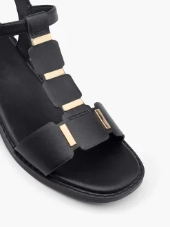 Graceland Zwarte Sandaal-Dames Sandalen