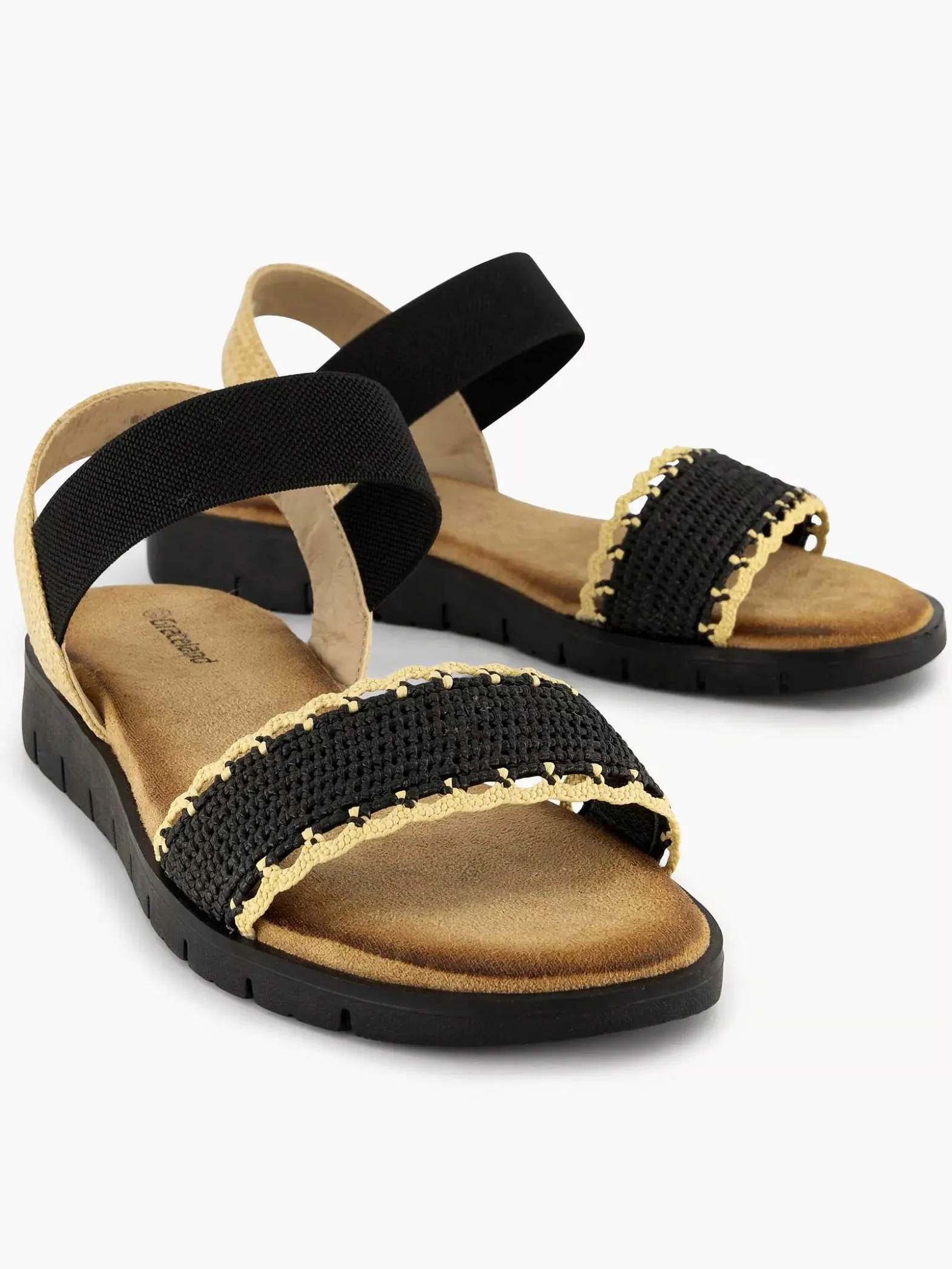 Graceland Zwarte Sandaal-Dames Sandalen