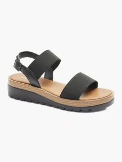 Graceland Zwarte Sandaal Elastisch-Dames Sandalen