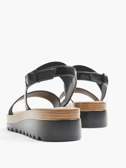 Graceland Zwarte Sandaal Elastisch-Dames Sandalen