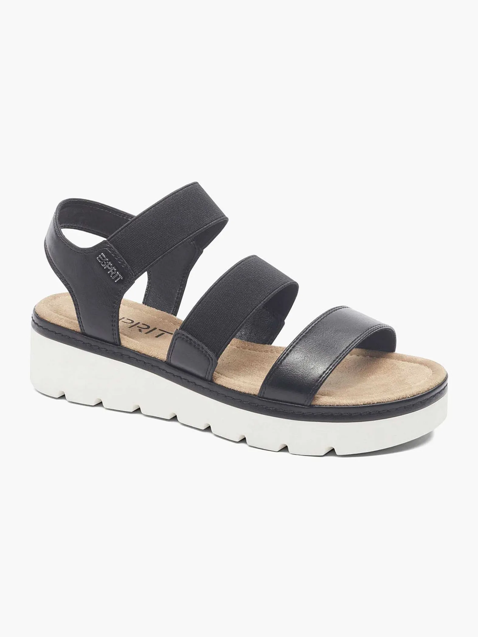 Esprit Zwarte Sandaal Elastisch-Dames Sandalen