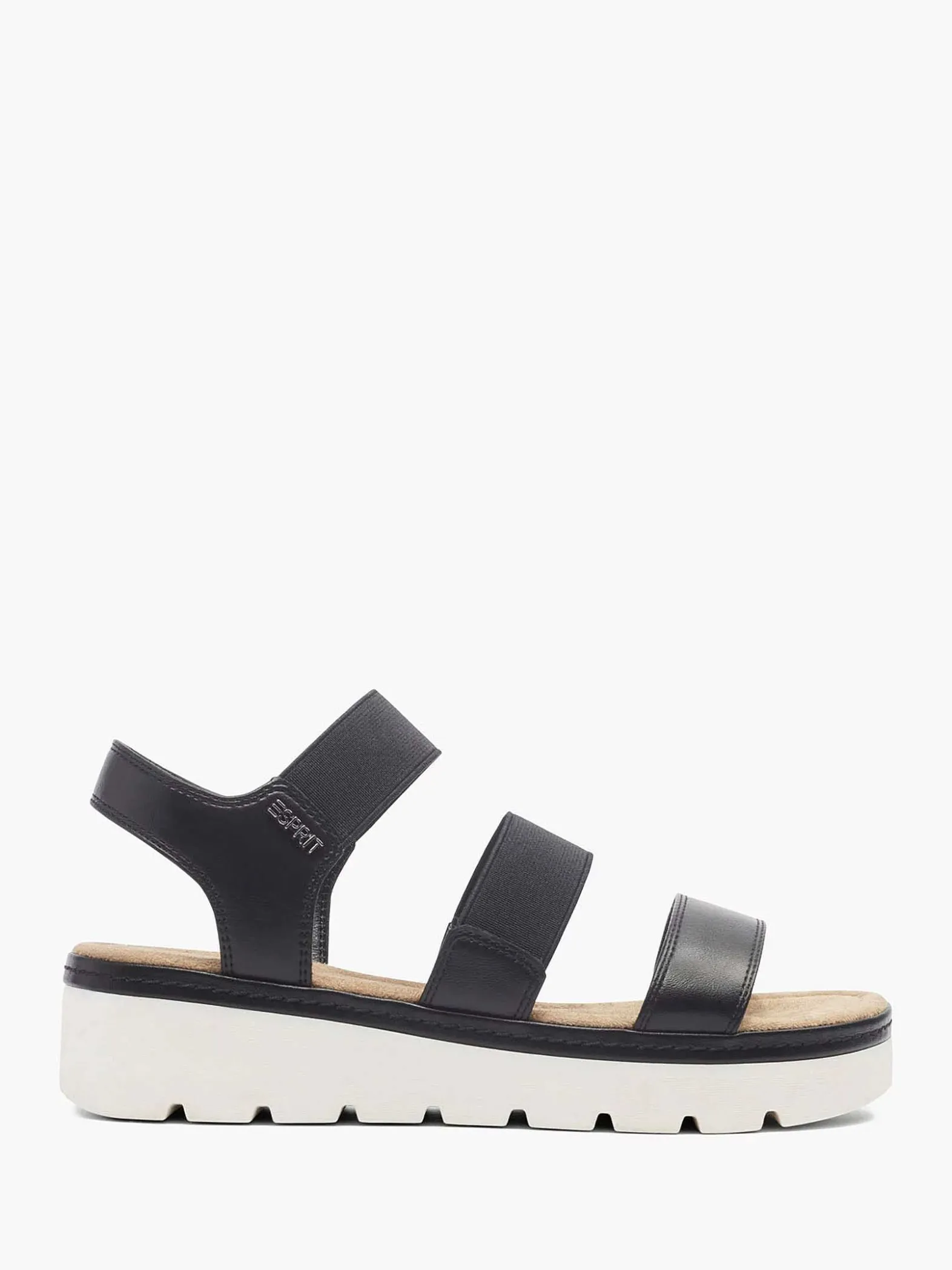 Esprit Zwarte Sandaal Elastisch-Dames Sandalen