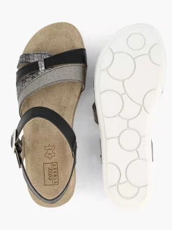 Easy Street Zwarte Sandaal Gespsluiting-Dames Sandalen