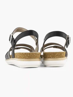 Easy Street Zwarte Sandaal Gespsluiting-Dames Sandalen