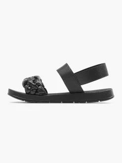 Graceland Zwarte Sandaal Gevlochten-Dames Sandalen