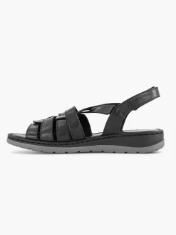 Medicus Zwarte Sandaal Klittenband-Dames Sandalen