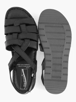 Medicus Zwarte Sandaal Klittenband-Dames Sandalen