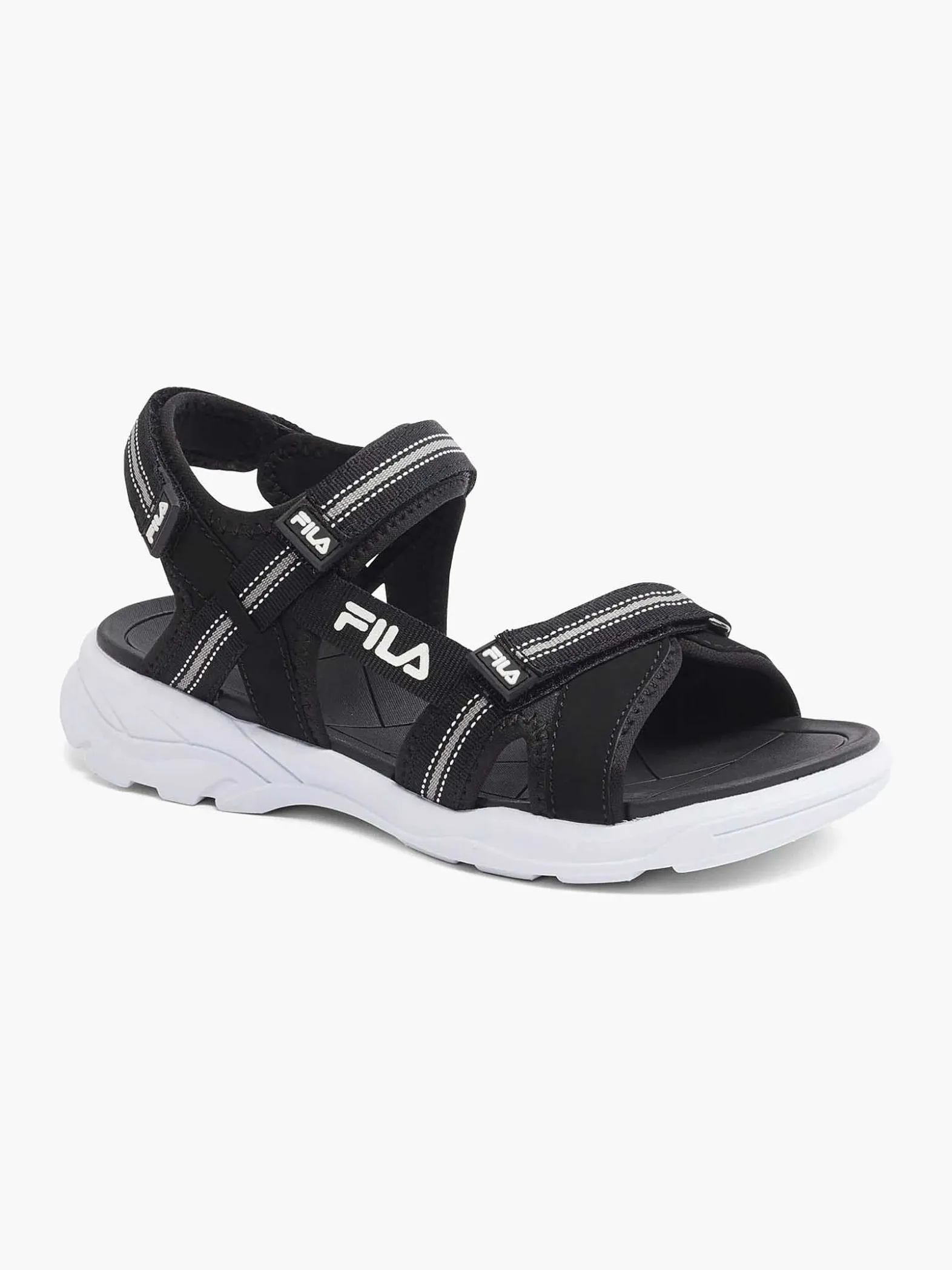 FILA Zwarte Sandaal Klittenband-Kinderen Jongensschoenen