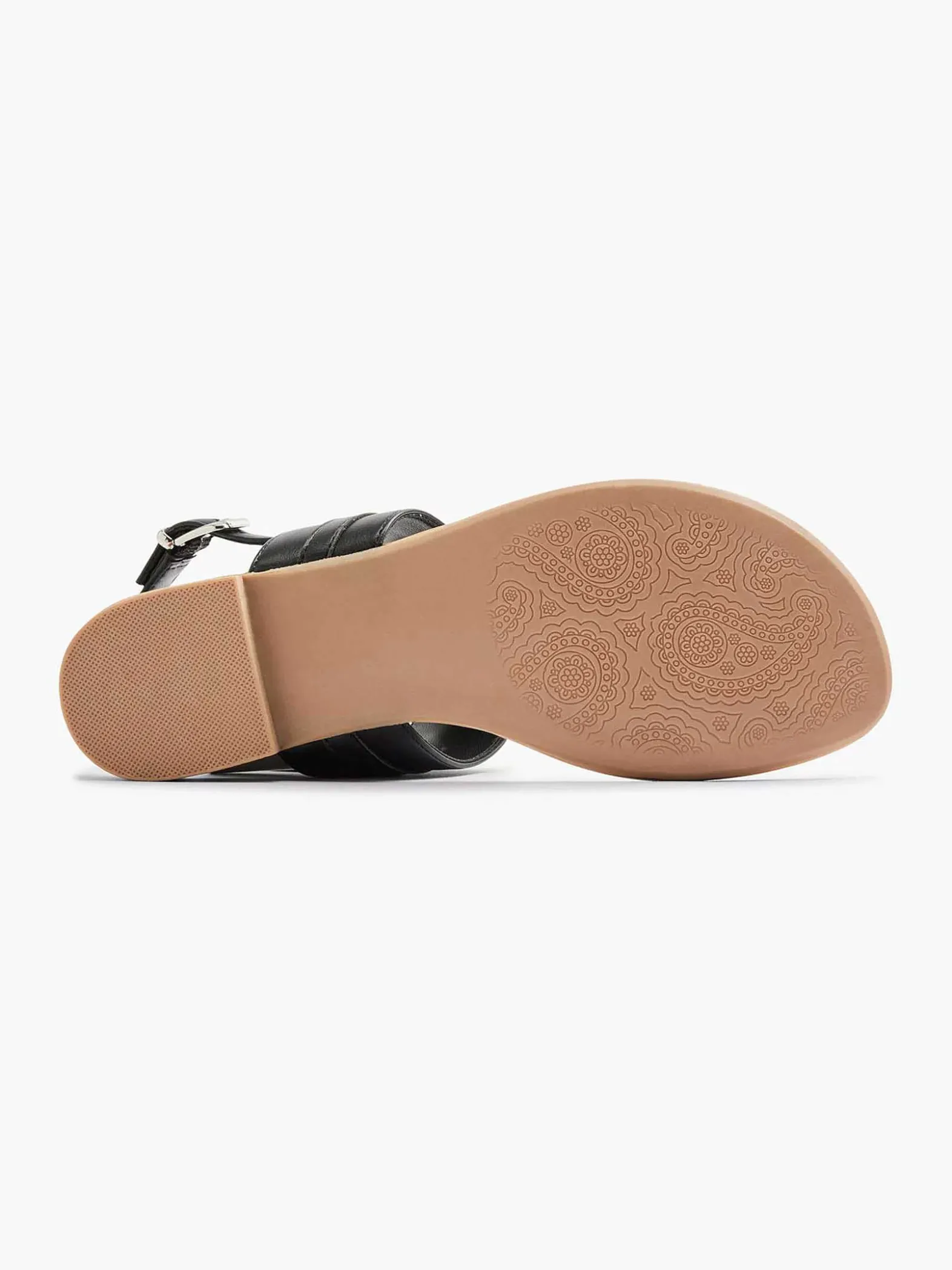 Graceland Zwarte Sandaal Sierketting-Dames Sandalen