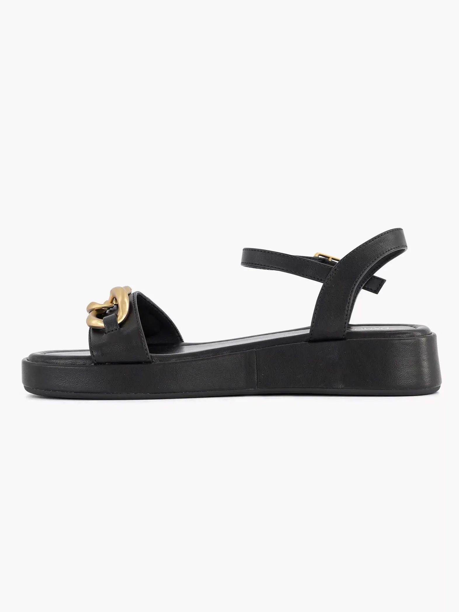 Oxmox Zwarte Sandaal Sierketting-Dames Sandalen