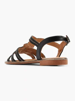 Graceland Zwarte Sandaal Sierketting-Dames Sandalen