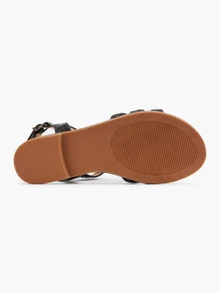 Graceland Zwarte Sandaal Sierketting-Dames Sandalen