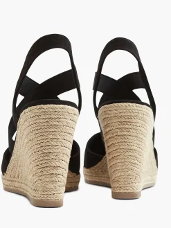 Graceland Zwarte Sandaal Sleehak-Dames Sandalen