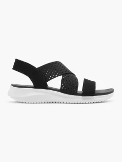 Skechers Zwarte Sandalen Neon Star-Dames Sandalen