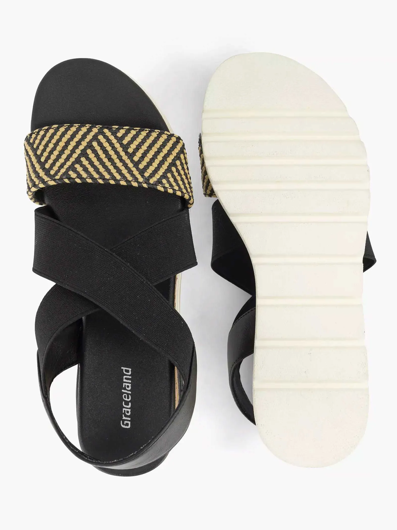 Graceland Zwarte Sandalette-Dames Sandalen