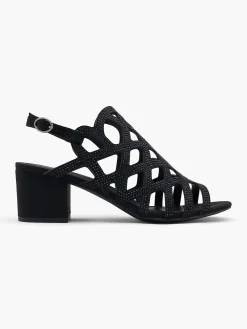 Graceland Zwarte Sandalette-Dames Sandalen