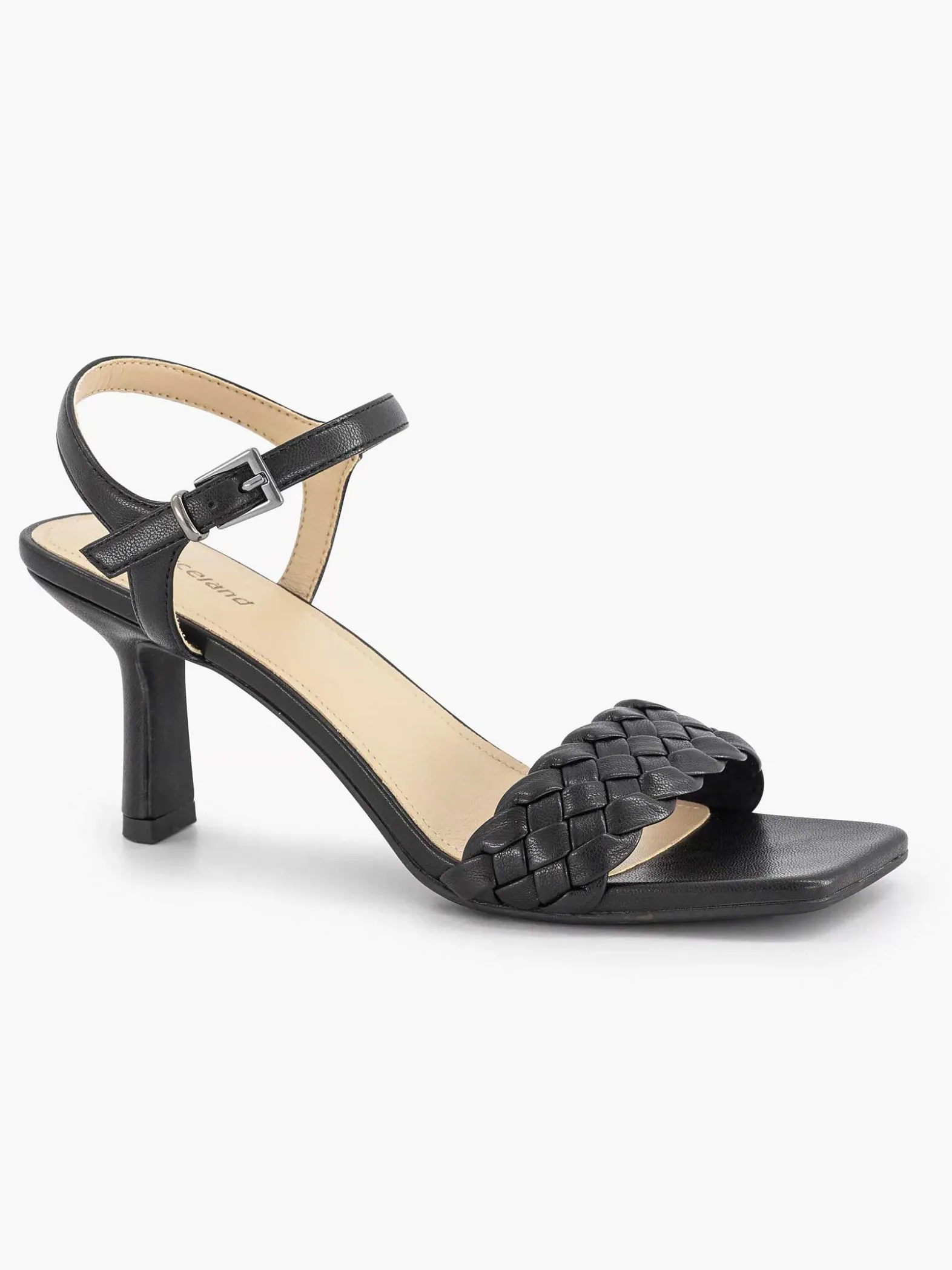 Graceland Zwarte Sandalette Gevlochten-Dames Sandalen