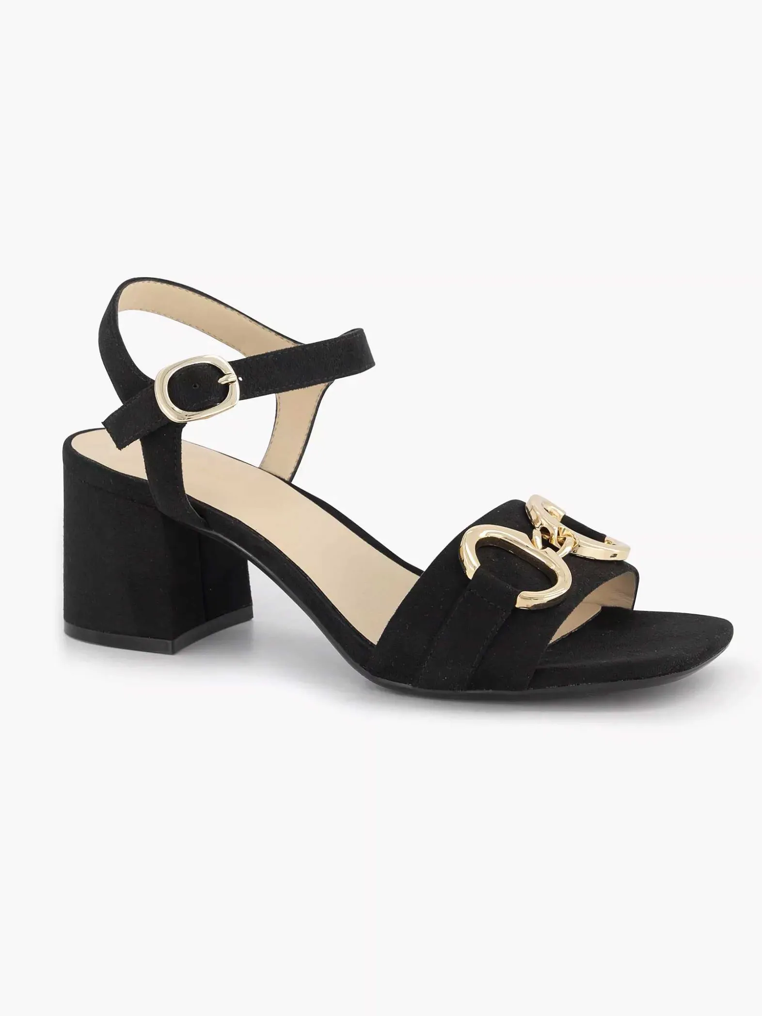 Graceland Zwarte Sandalette Sierketting-Dames Sandalen