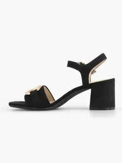 Graceland Zwarte Sandalette Sierketting-Dames Sandalen