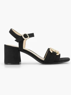 Graceland Zwarte Sandalette Sierketting-Dames Sandalen