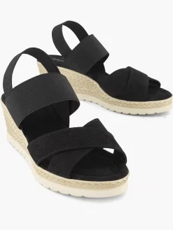 Graceland Zwarte Sandalette Sleehak-Dames Sandalen