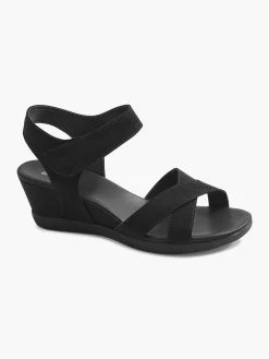Graceland Zwarte Sandalette Sleehak-Dames Sandalen