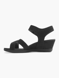 Graceland Zwarte Sandalette Sleehak-Dames Sandalen