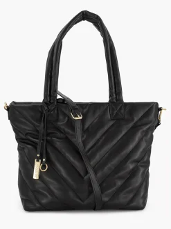 Graceland Zwarte Schoudertas Doorgestikt-Dames Online Exclusive Accessoires