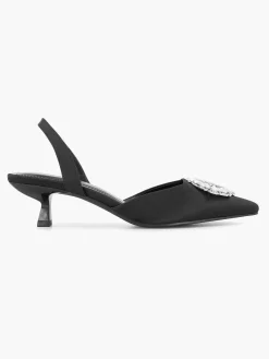 Graceland Zwarte Slingback Steentjes-Dames Pumps