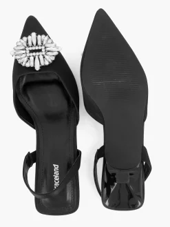 Graceland Zwarte Slingback Steentjes-Dames Pumps